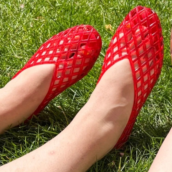 NWOT ALDO Red Jelly Flats - Picture 2 of 2